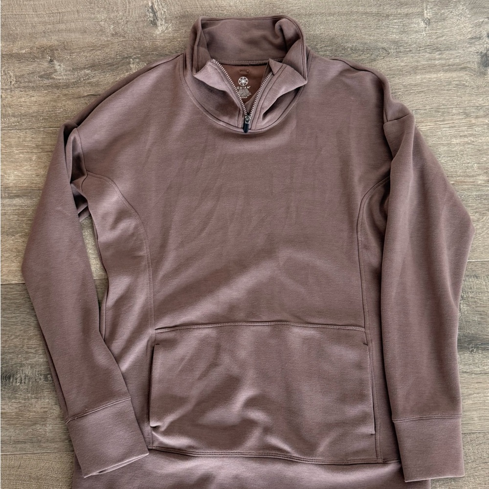 GAIAM Taupe Zip Pullover